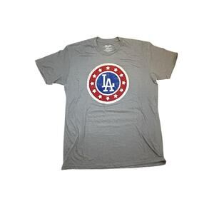 Wright & Ditson Men’s Gray “Los Angeles Dodgers” T-Shirt – Size Large